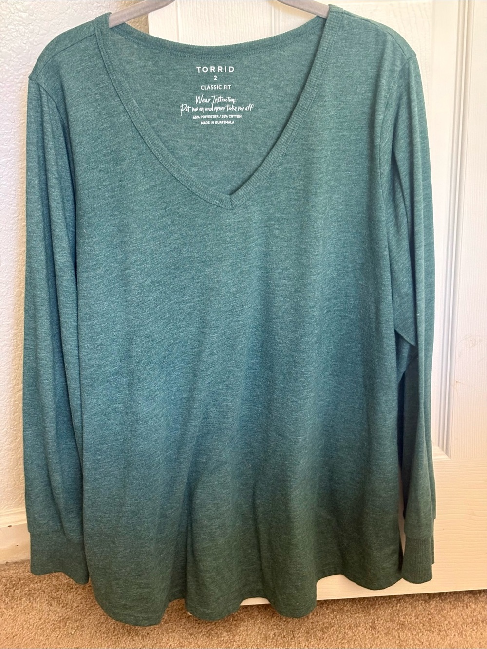 torrid Teal V-Neck Long Sleeve Sweater